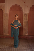Majestic Jaipur Peacock Saree Set