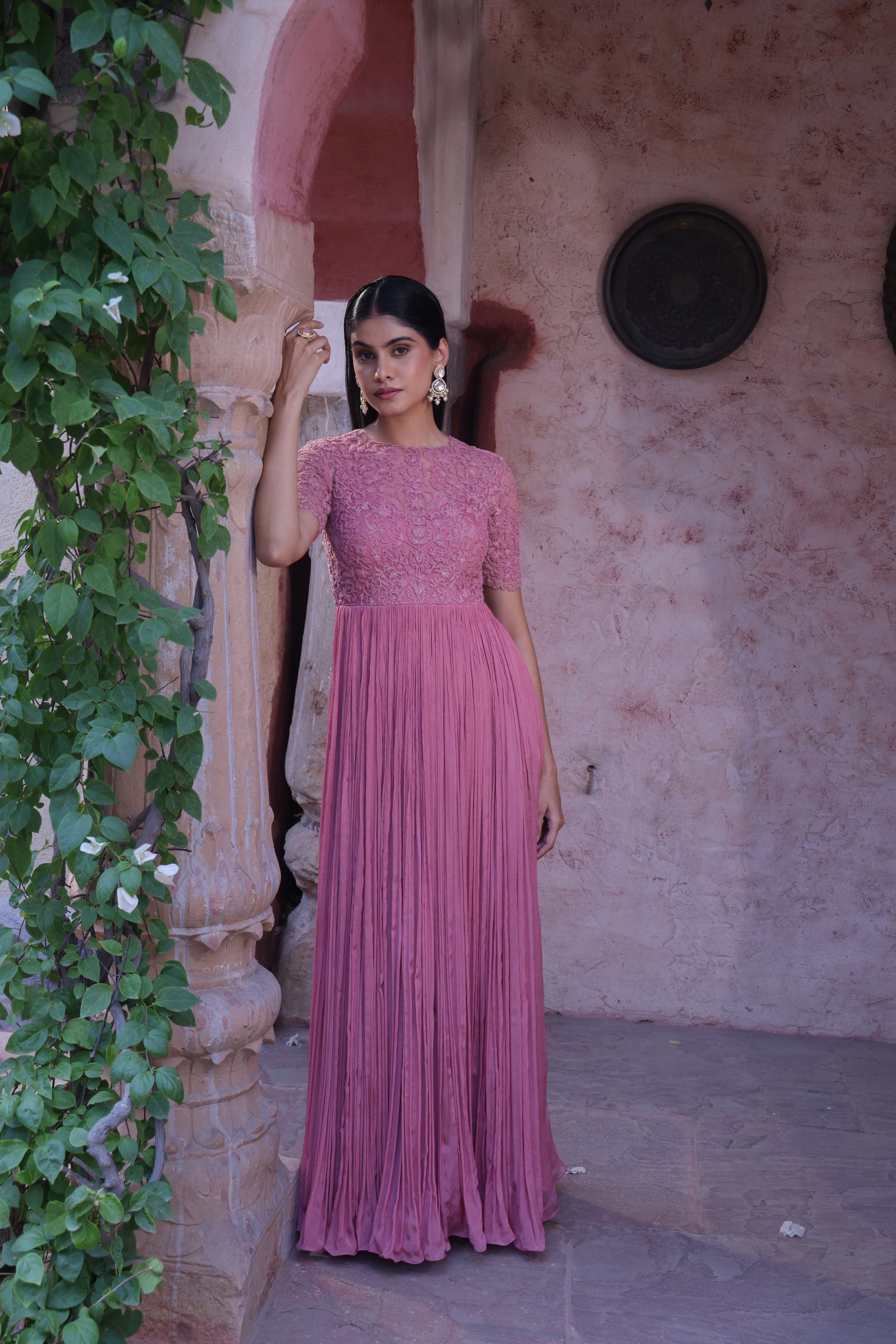 Jaipur Pink Petal Gown