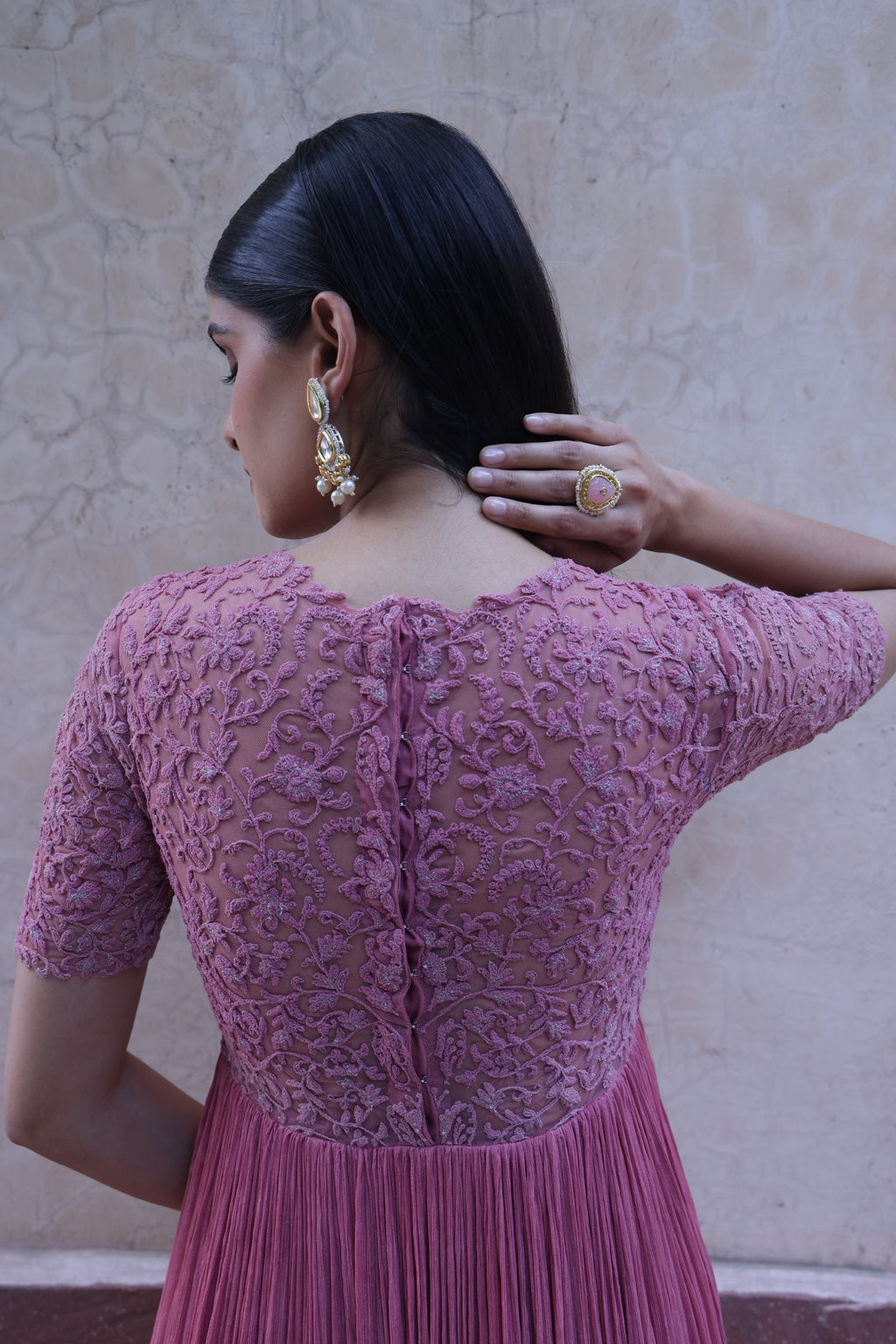 Jaipur Pink Petal Gown