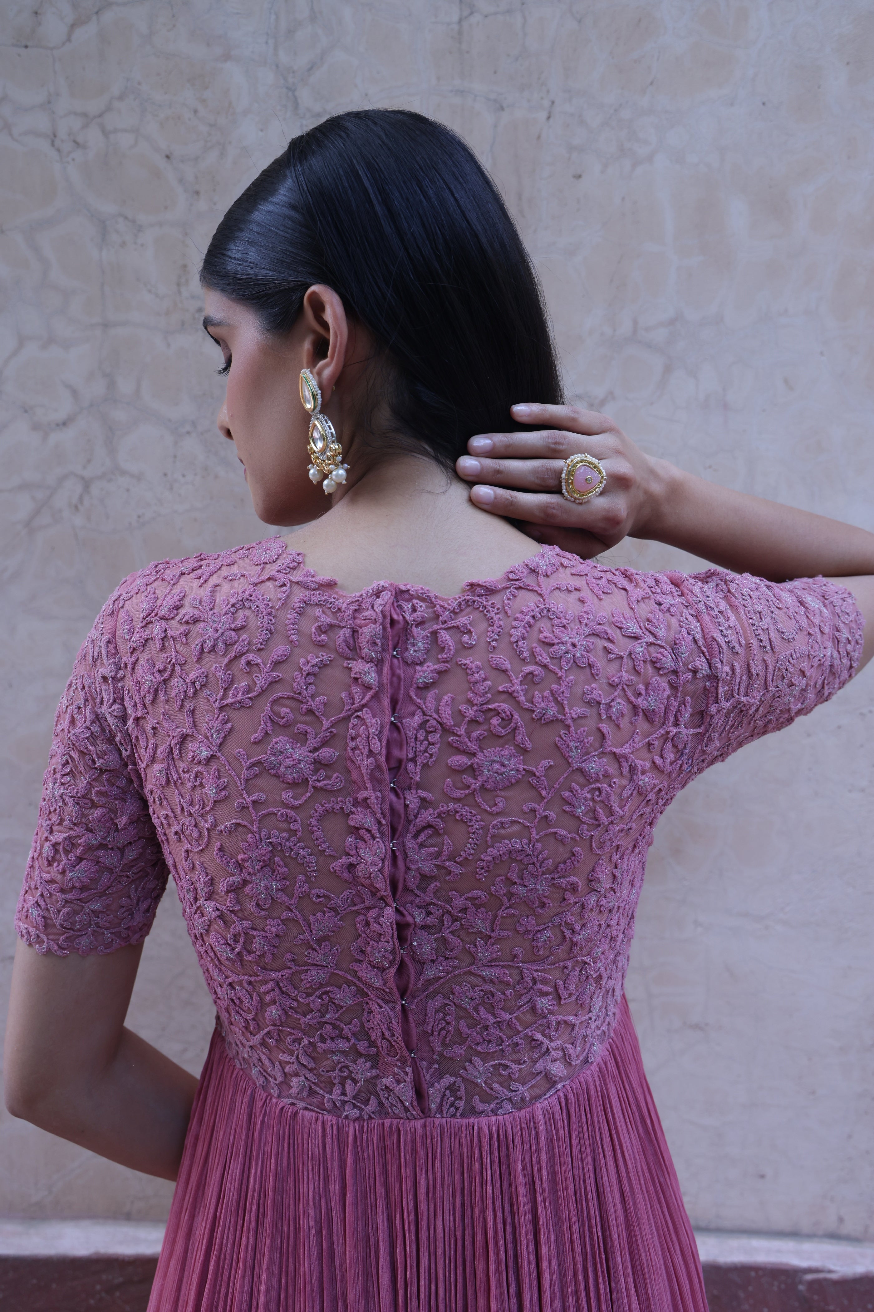 Jaipur Pink Petal Gown