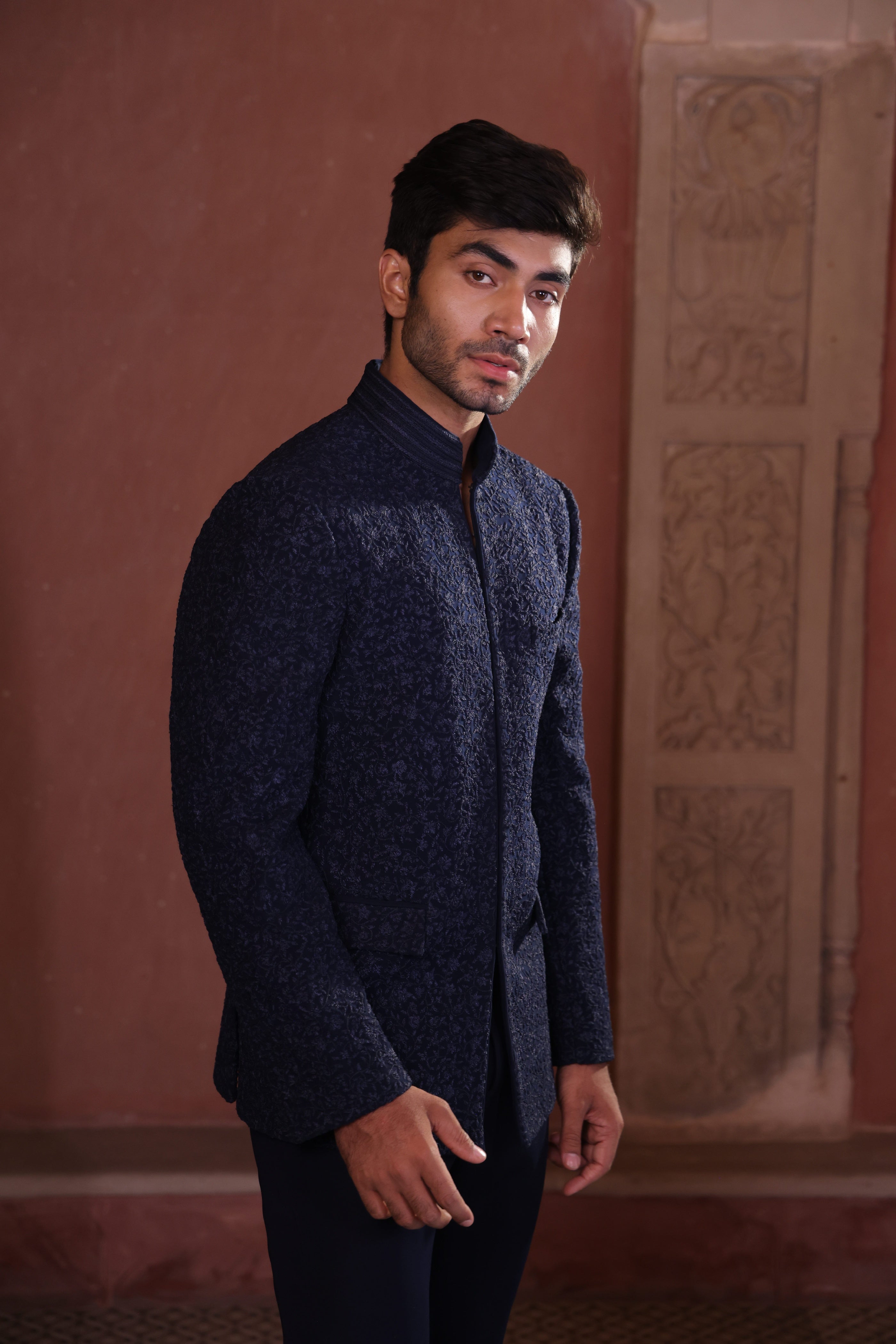Regal Rajput Heavy Embroidered Bandhgala Set