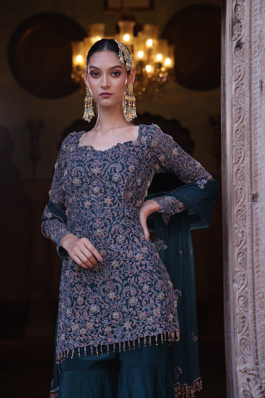 Royal Jaipur Blossom Sharara Set
