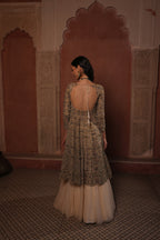 Rajputana Royalty Floral Finery Kalidaar Set