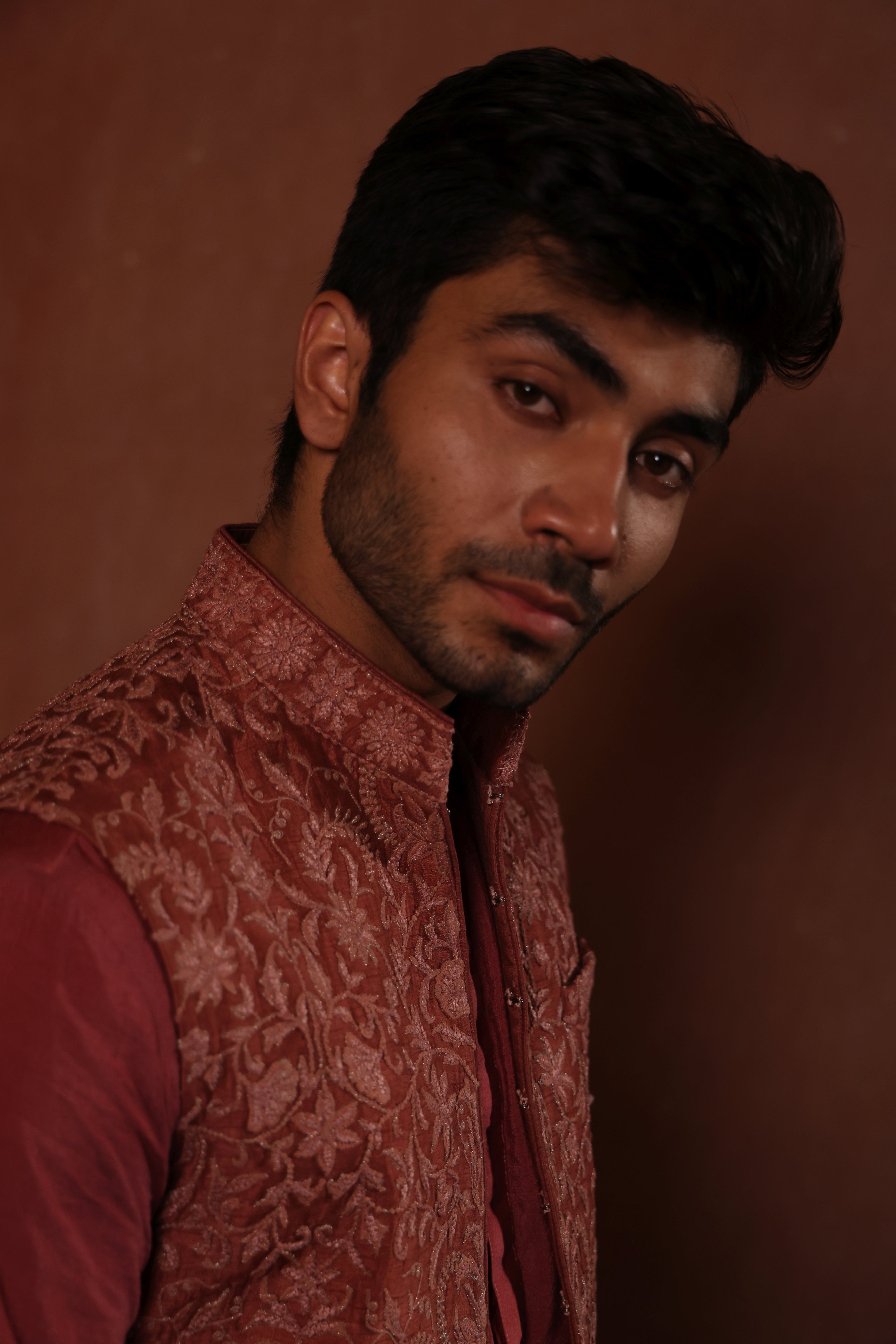 Jaipur Rosewood Waistcoat Set