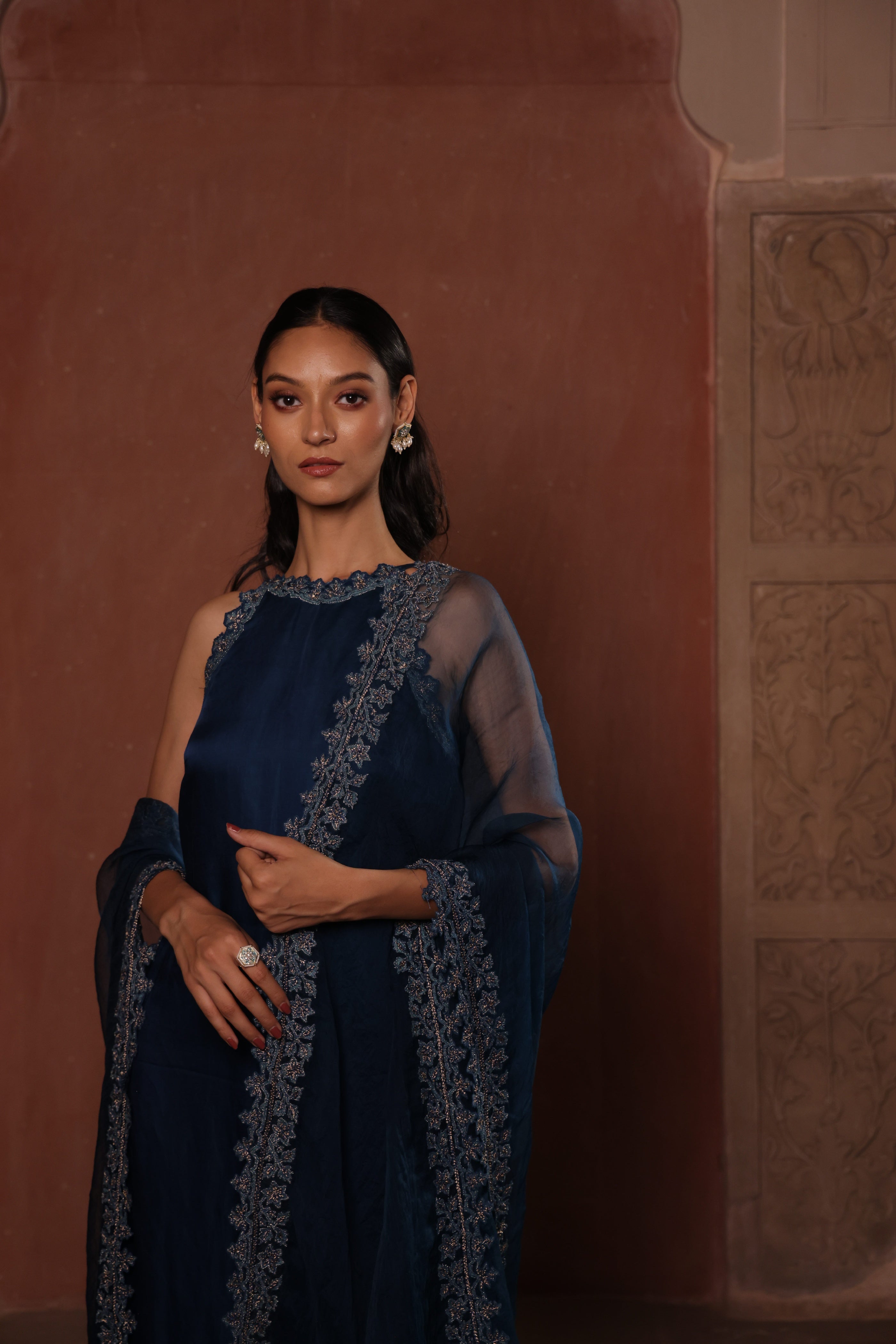 Jaipur Blue Halter Charm Suit