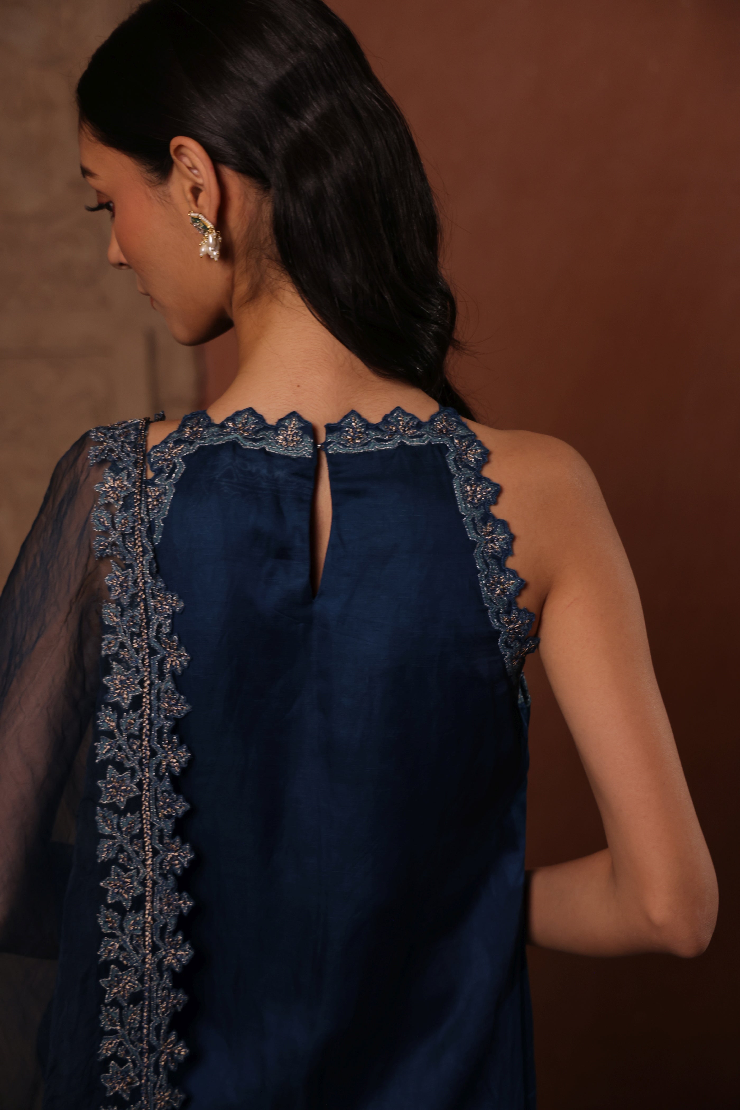 Jaipur Blue Halter Charm Suit