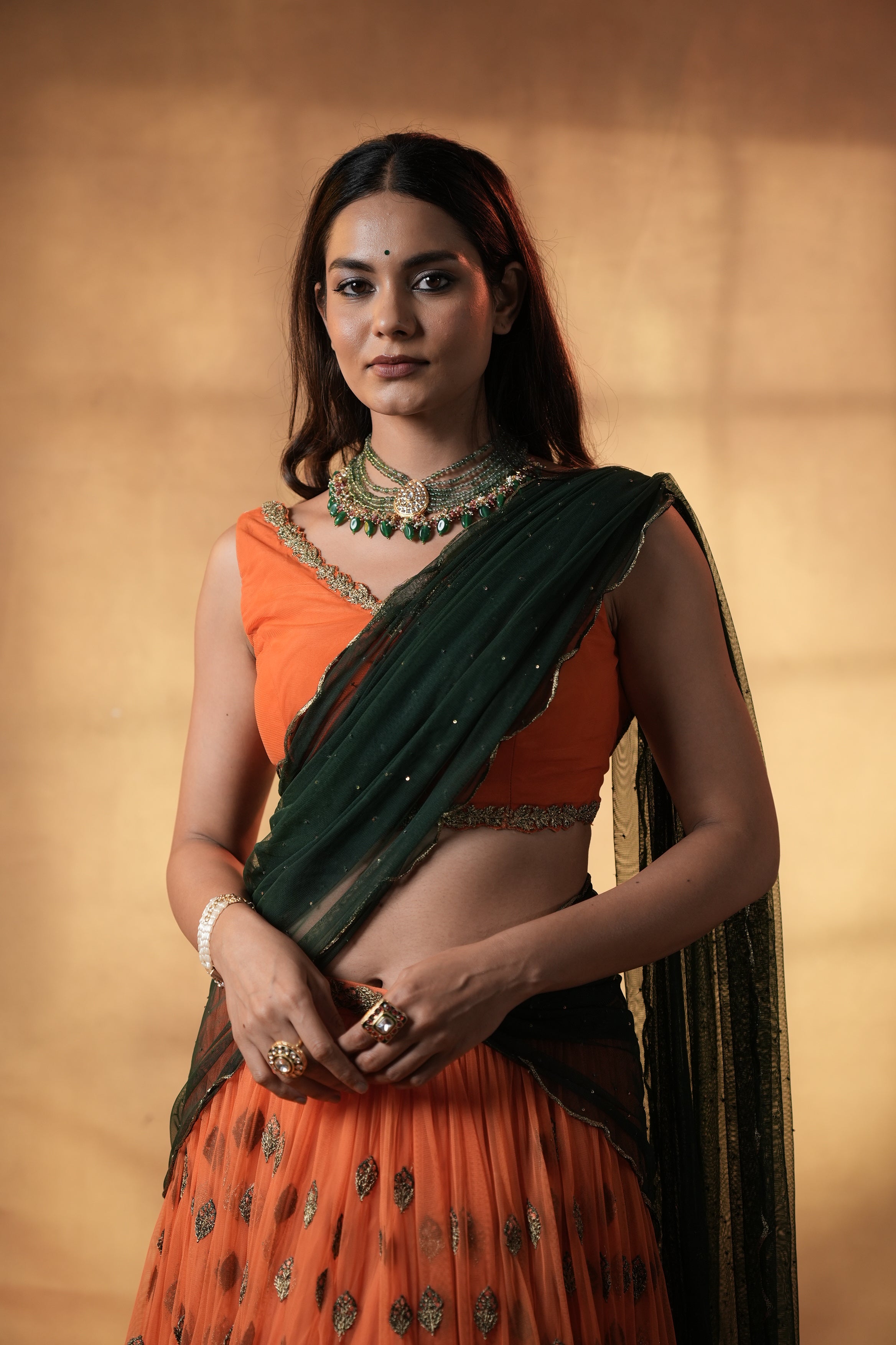 Marigold Mehfil A lehenga