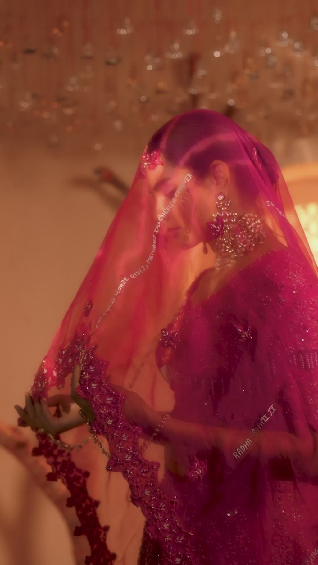 Ember Rose A striking Fuchsia Bridal Lehenga Set