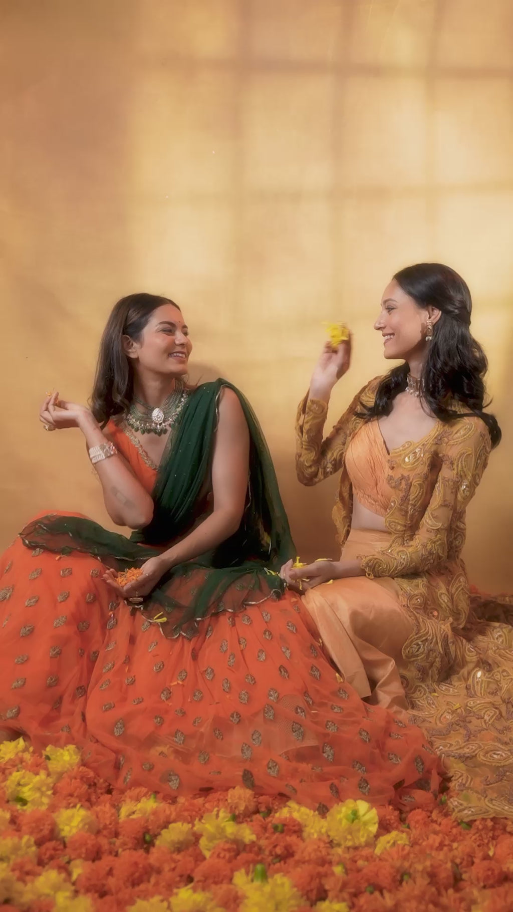 Marigold Mehfil A lehenga