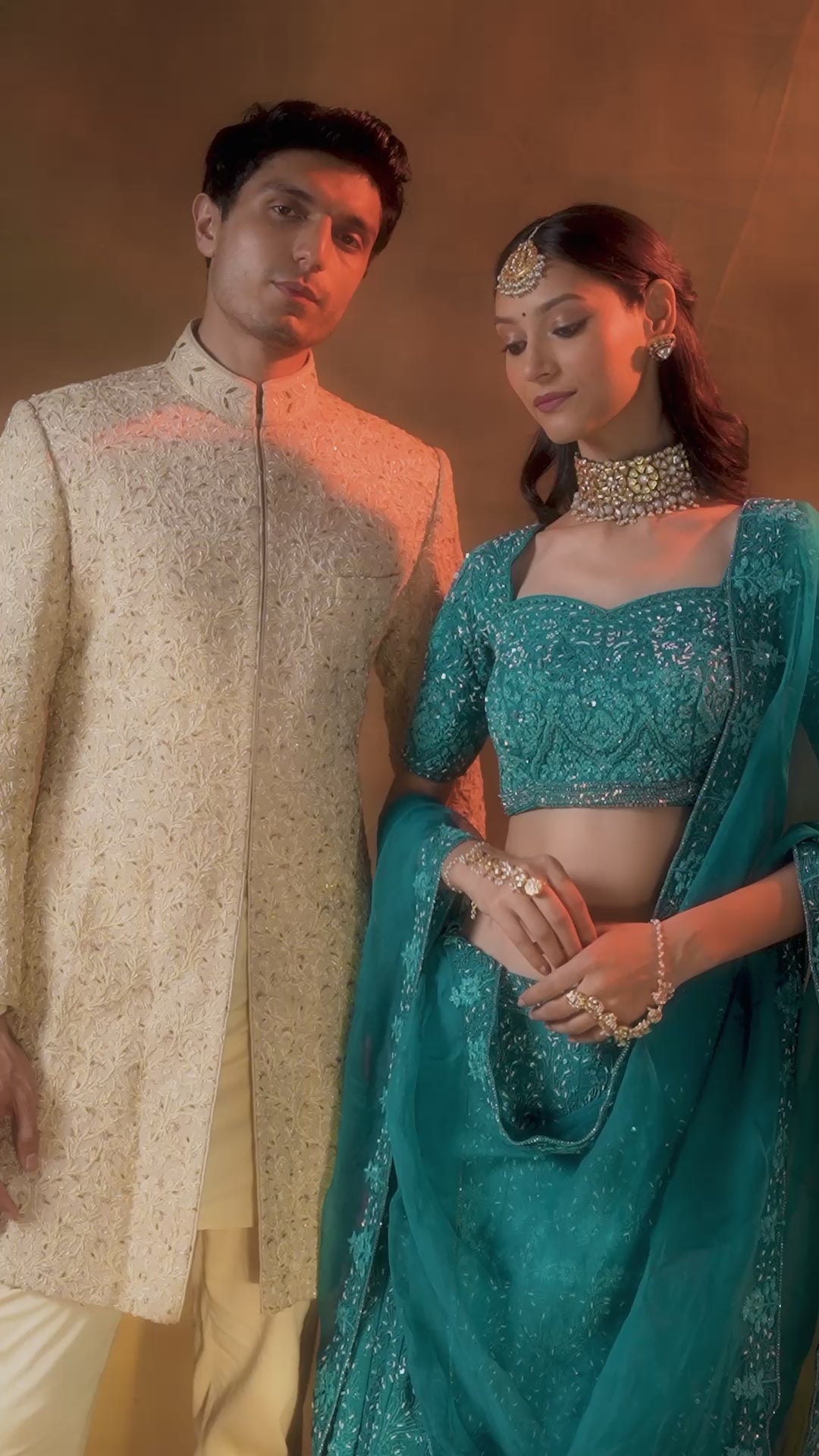 Emerald Raag A rich Teal Bridal Lehenga Set