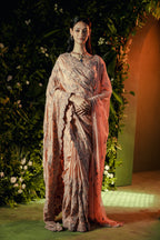 Eternal Blush A Delicately Hand Embroidered Saree Set