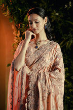 Eternal Blush A Delicately Hand Embroidered Saree Set