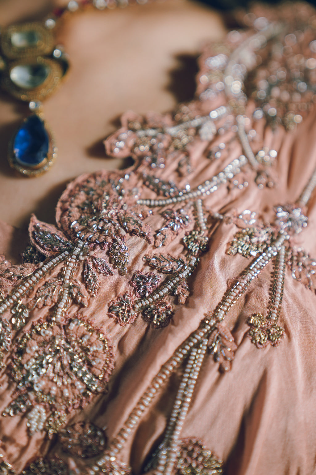 Eternal Blush A Delicately Hand Embroidered Saree Set