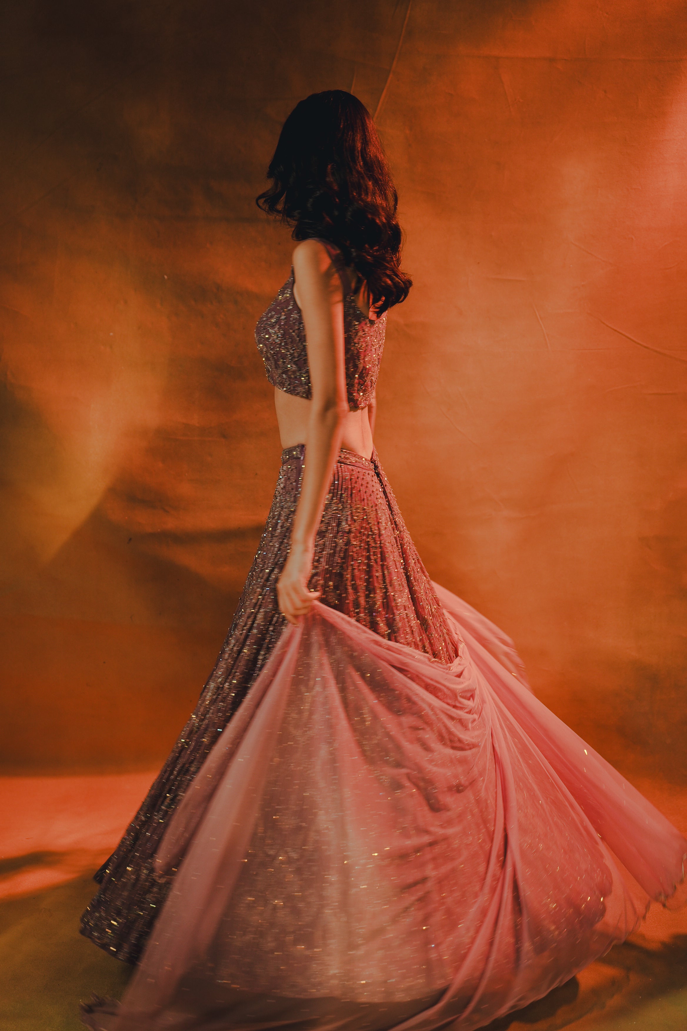 Twilight Muse A Plum-Toned Lehenga Set