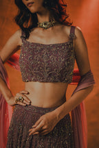 Twilight Muse A Plum-Toned Lehenga Set