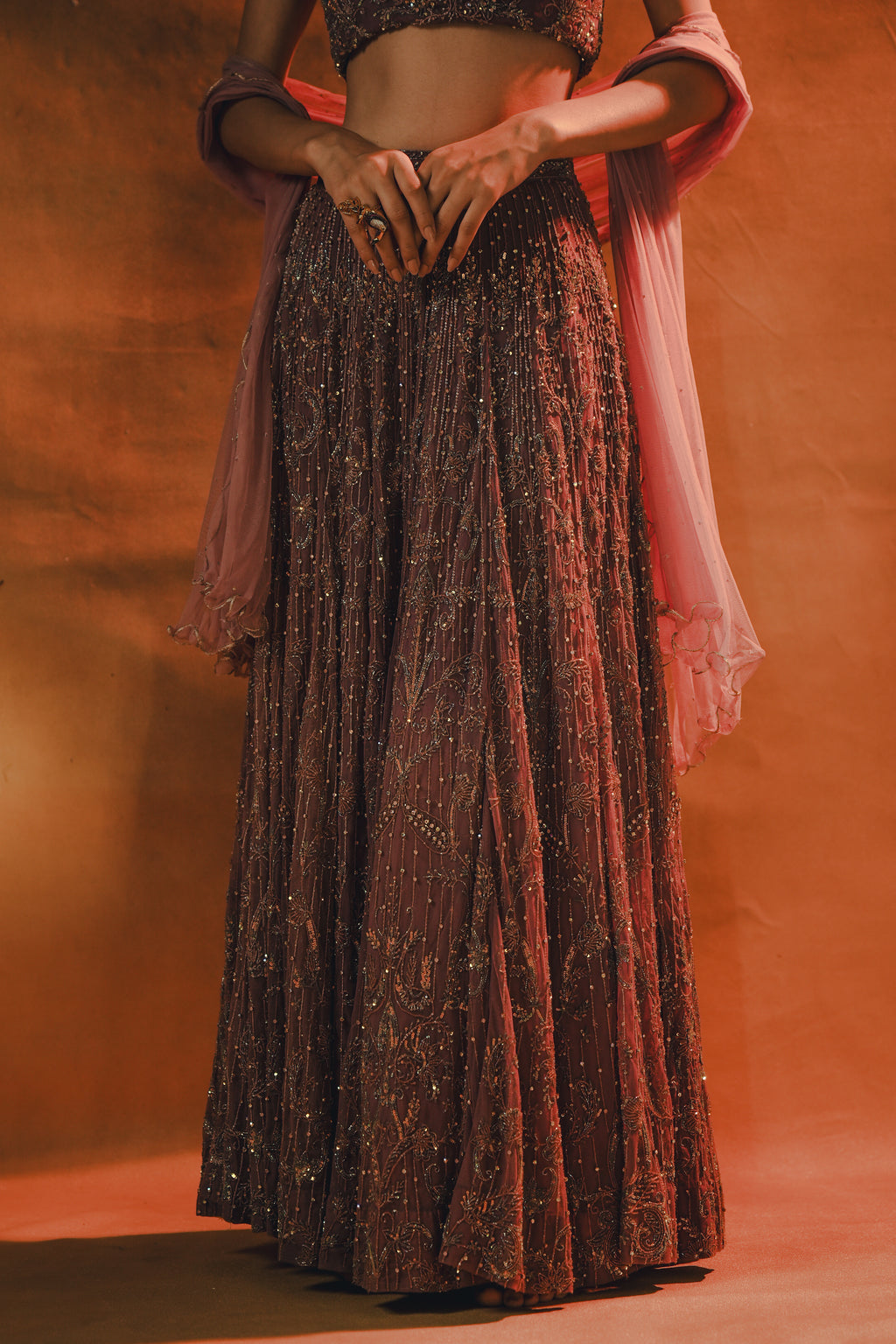 Twilight Muse A Plum-Toned Lehenga Set