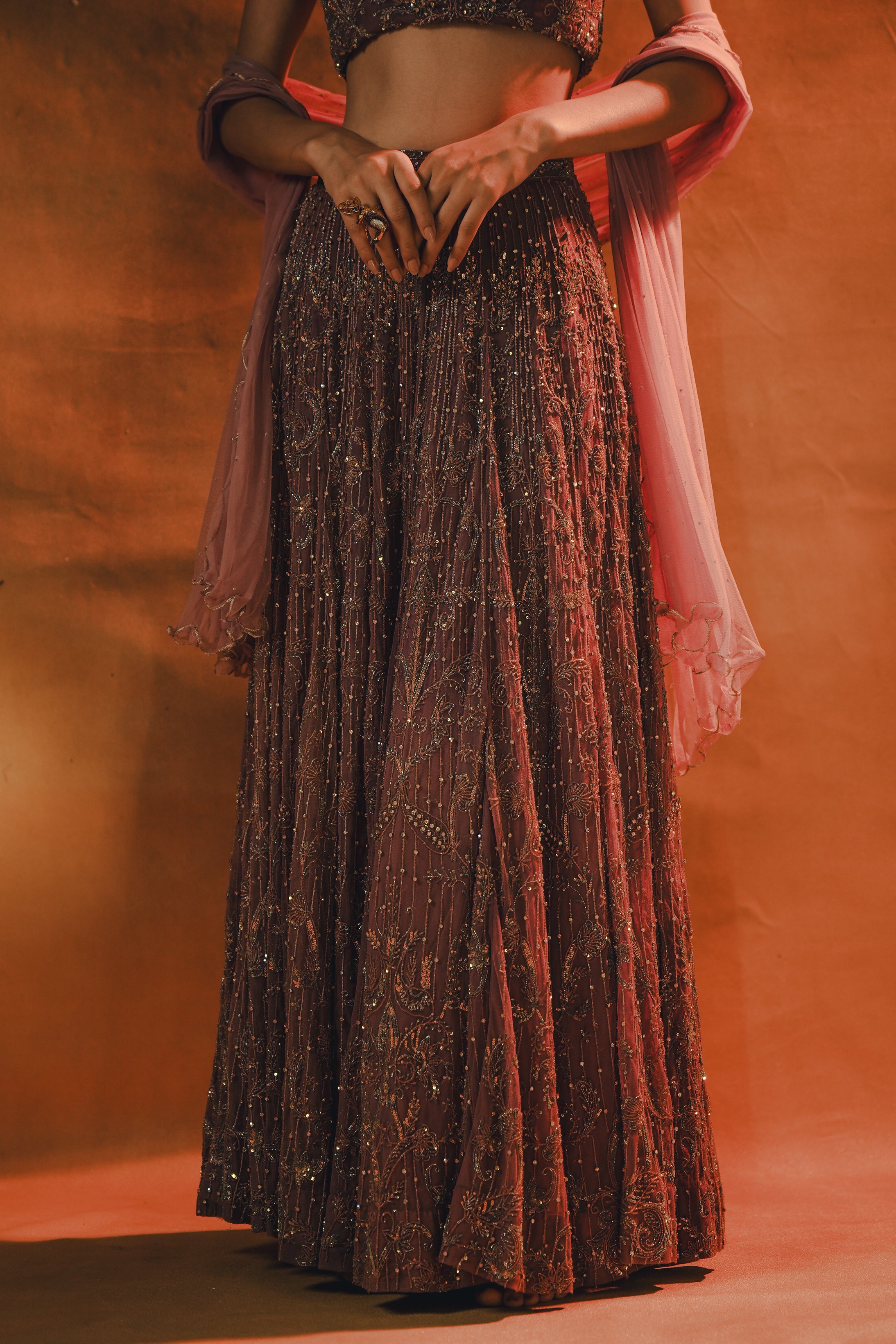 Twilight Muse A Plum-Toned Lehenga Set