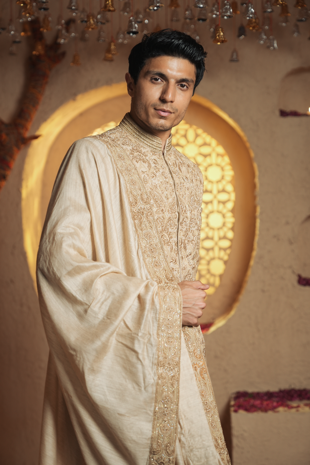 Regal Dawn An intricately Embroidered Groom Sherwani Set