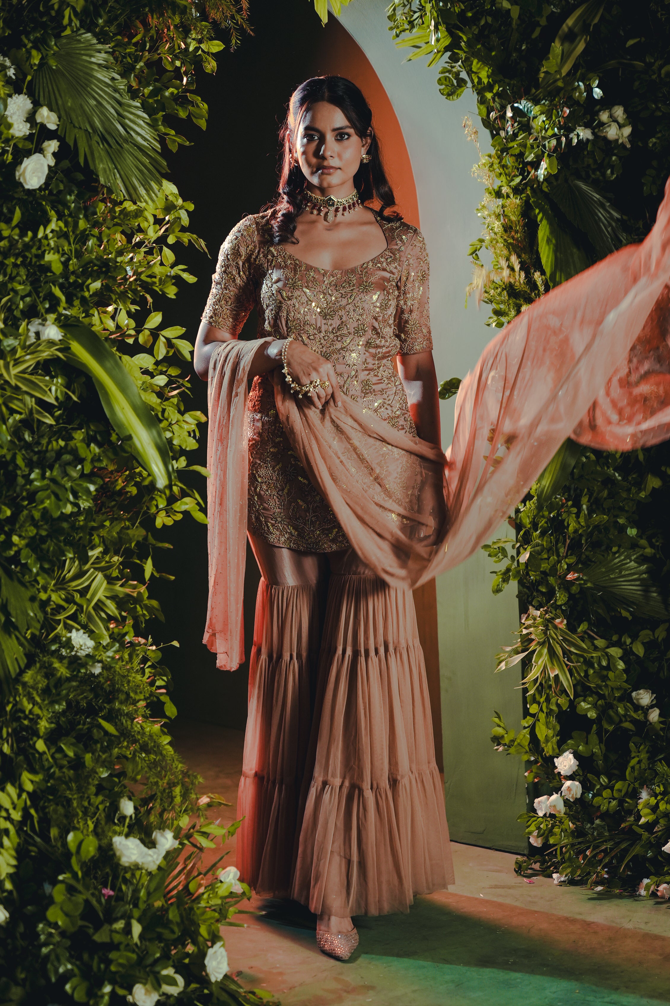 Zareen Sama A Soft Gold Sharara Set