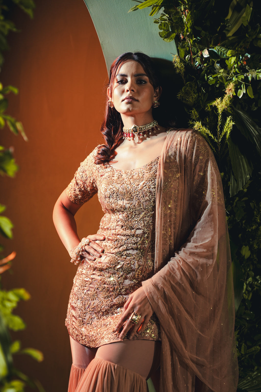 Zareen Sama A Soft Gold Sharara Set