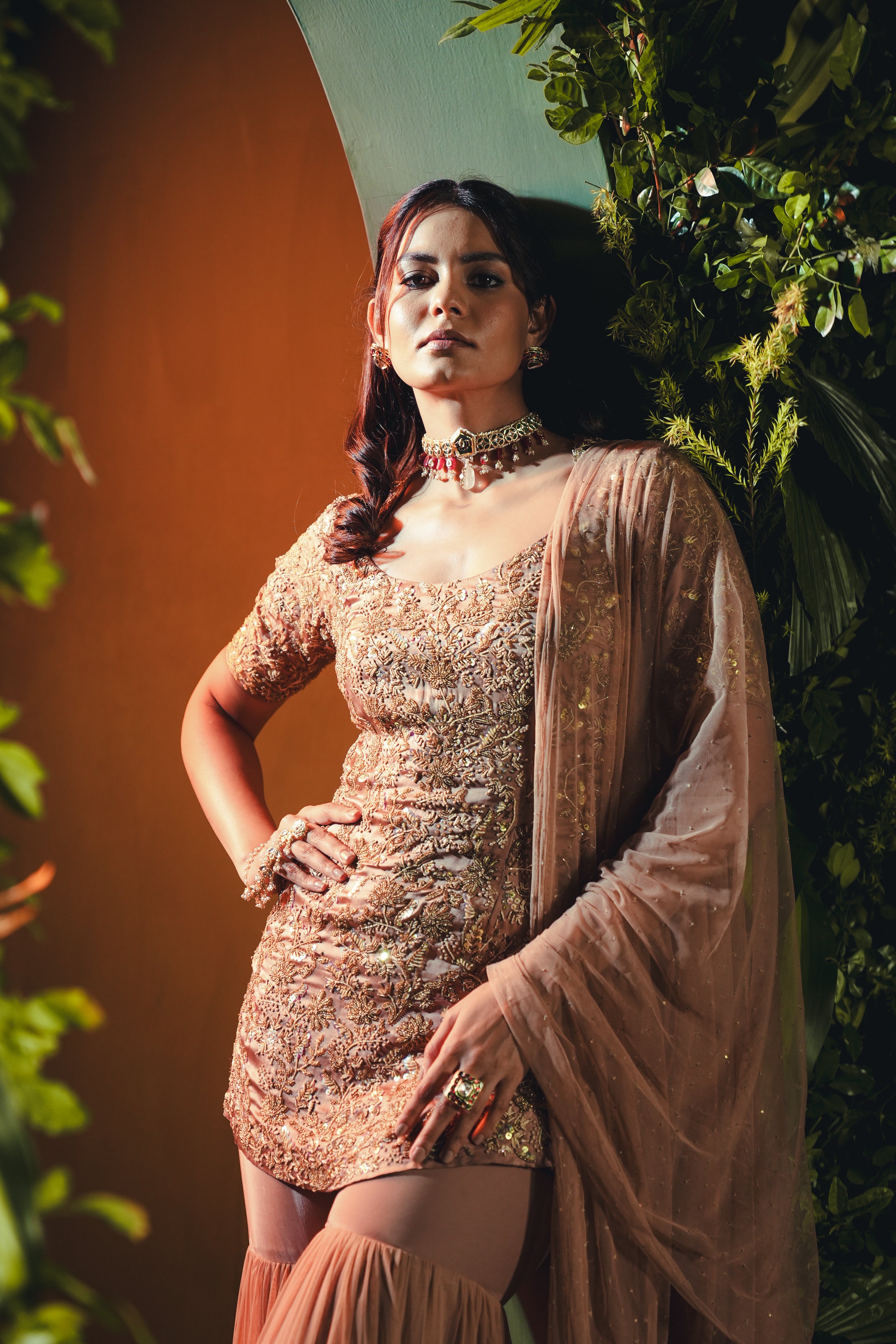 Zareen Sama A Soft Gold Sharara Set