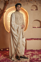Regal Dawn An intricately Embroidered Groom Sherwani Set