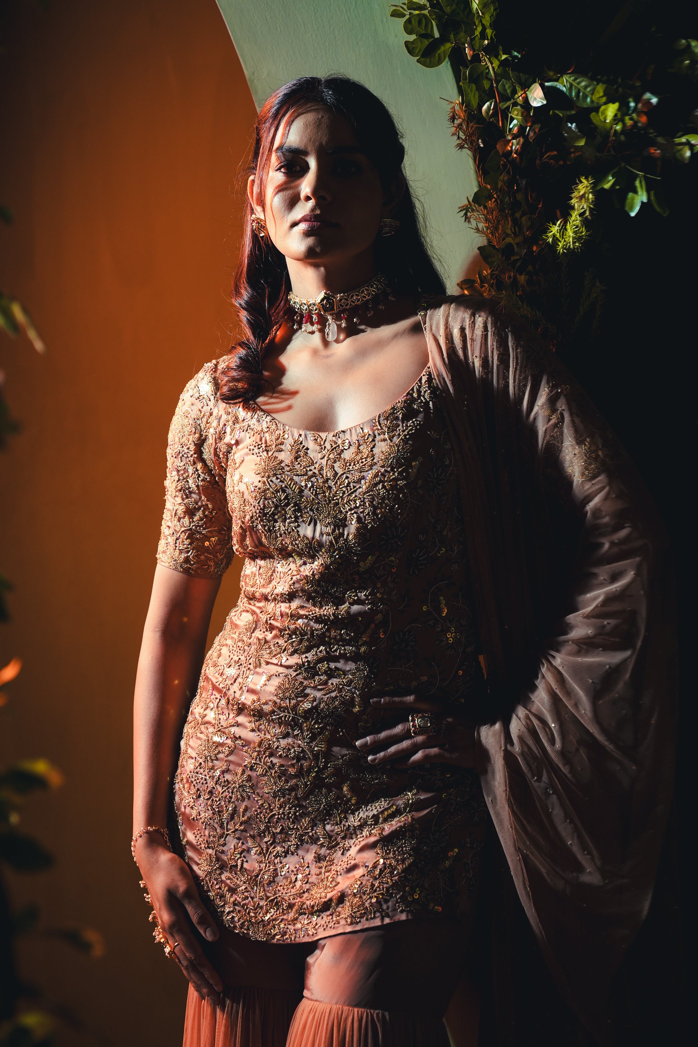Zareen Sama A Soft Gold Sharara Set