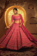 Ember Rose A striking Fuchsia Bridal Lehenga Set