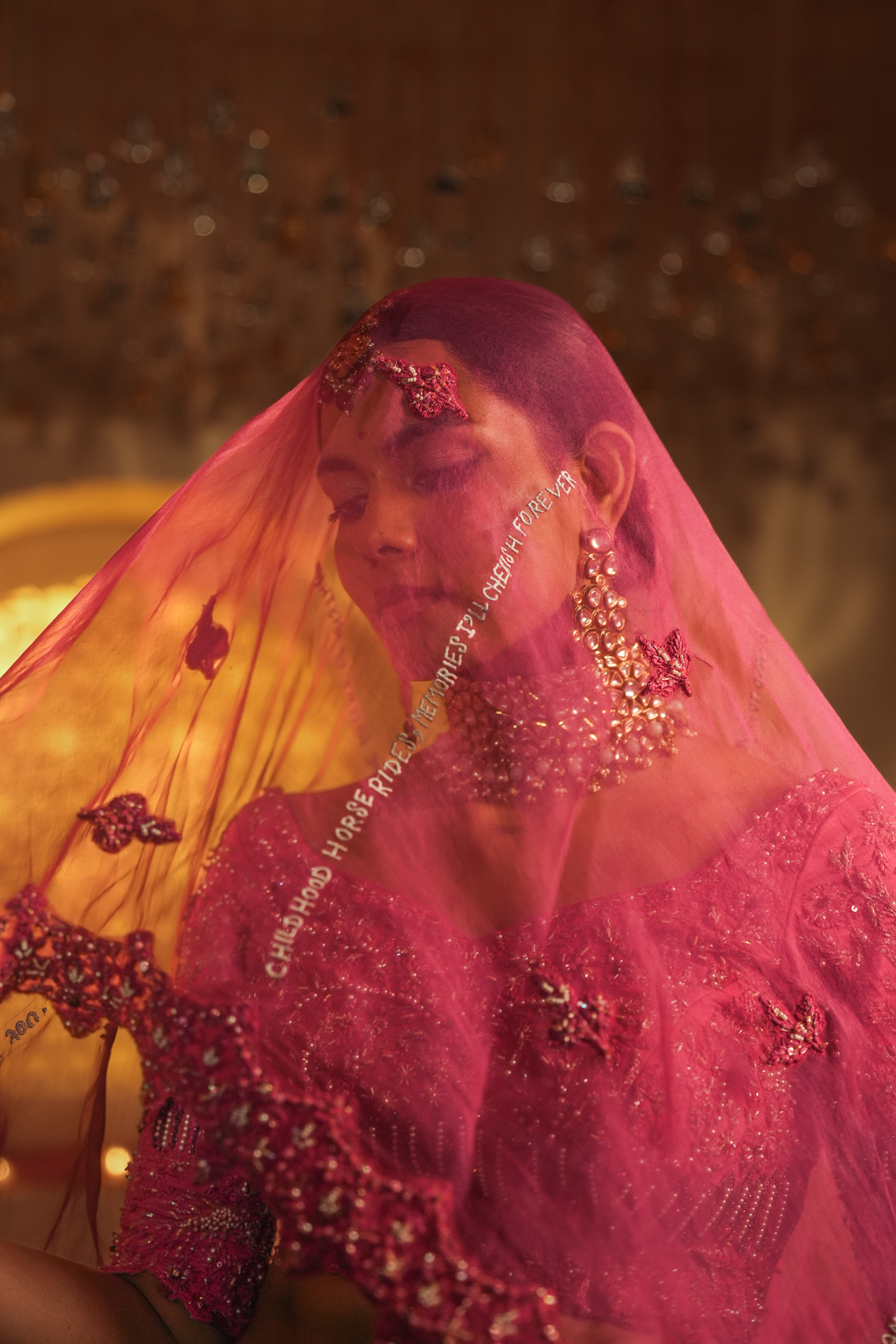 Ember Rose A striking Fuchsia Bridal Lehenga Set