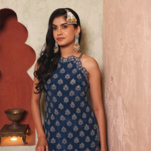 Royal Azure Sharara Set