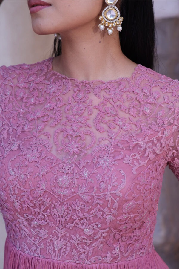 Jaipur Pink Petal Gown - Image 4