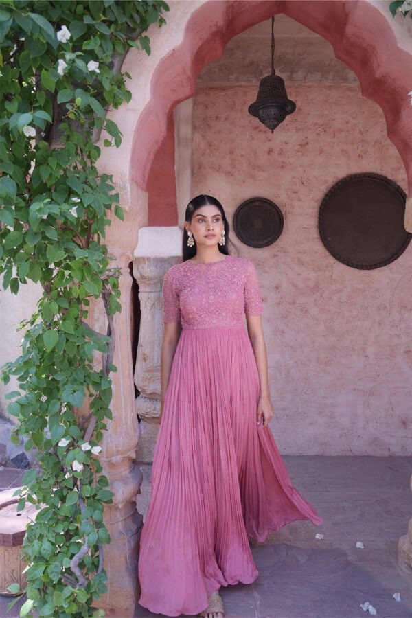 Jaipur Pink Petal Gown - Image 3