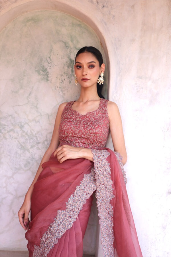Rajasthani Rose Charm Saree
