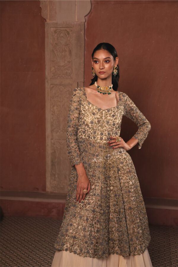Rajputana royalty floral finery kalidaar - Image 2