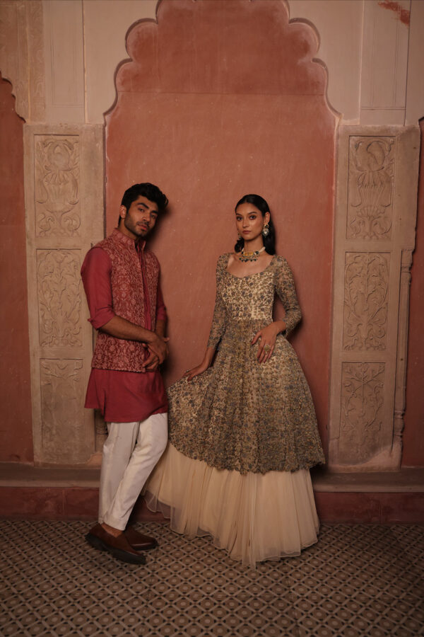 Rajputana royalty floral finery kalidaar - Image 6