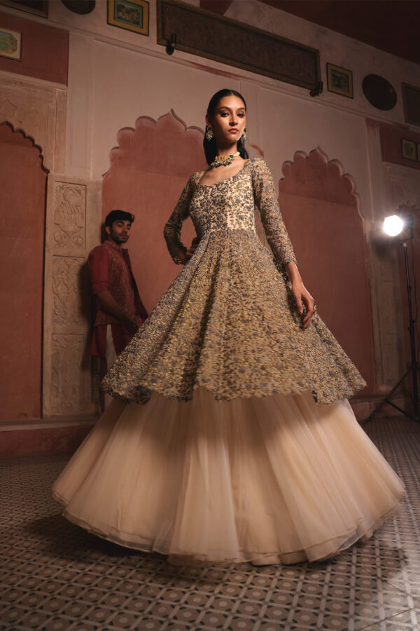 Rajputana royalty floral finery kalidaar - Image 5
