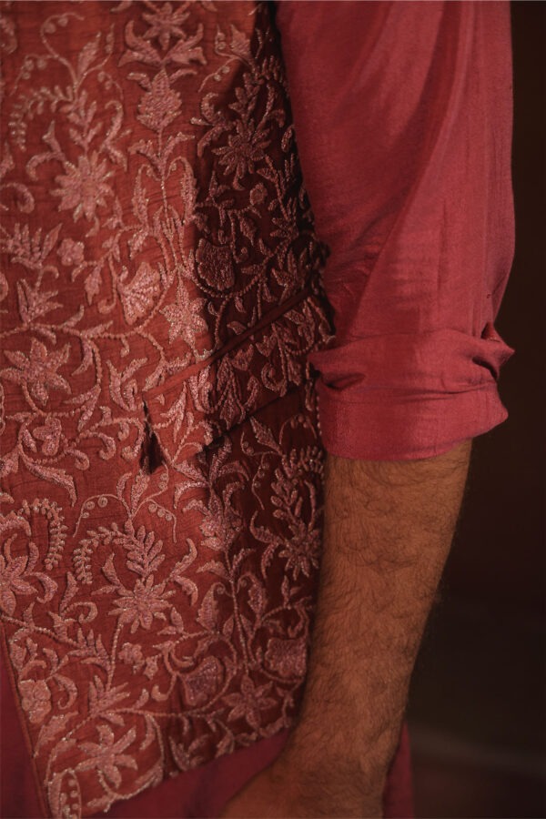 Jaipur rosewood waistcoat - Image 4